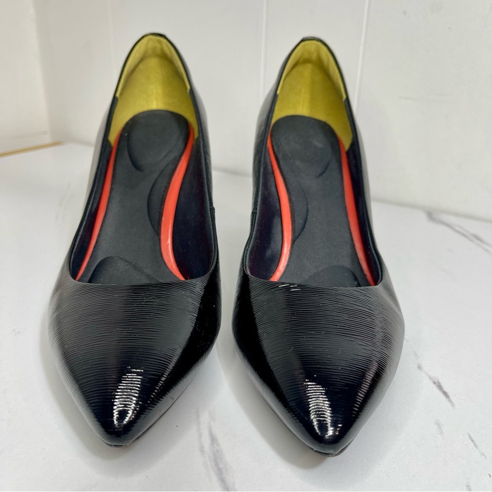 Rockport Womens Size 9.5 Total Motion Sheehan Black Patent Heels Pumps Shoes - Picture 4 of 10